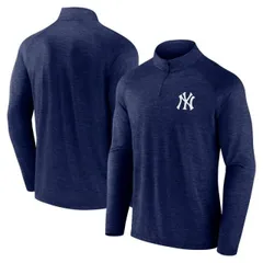 【送料無料】 ファナティクス メンズ Tシャツ トップス Men's Fanatics Navy New York Yankees Head-to-Head Raglan Quarter-Zip Jacket Ynk Navy
