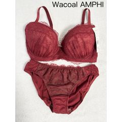 【新品】 Wacoal AMPHI  ワコールアンフィ　定価2,990円　ブラジャー＆ショーツセット  E75/L  送料込み  6456087