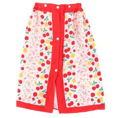 新品　AB格　タオル　ラップタオル　夏　水泳　プール　お着替え　お着替えタオル　巻きタオル　女の子　男の子　サクランボ　果物　フルーツ　可愛い　赤色　ピンク　食べ物