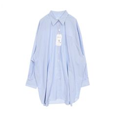 メゾンマルジェラ 4 14 Maison Margiela 4 14 その他トップス ポプリン ピンストライプ SI0DL0002S54945 ブルー コットン シャツ ユニセックス 新品