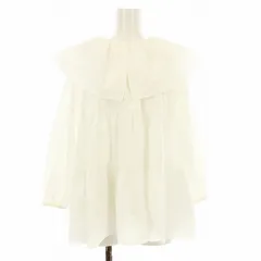 ヨリ yori フリルカラーティアードブラウス プルオーバー 長袖 F 白 ホワイト YR1921-112AT /KU レディース ヨリ yori フリルカラーティアードブラウス プルオーバー 長袖 F
