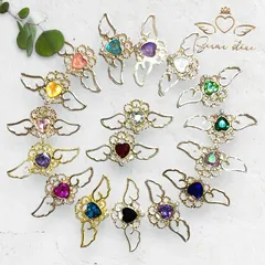 P エンジェル ハート パーツ 【1〜9】同色3個セット アクリル製 天使 羽