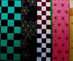 約108×40 6389  鬼滅の刃 着物柄 炭治郎 禰豆子 冨岡 善逸 生地 布