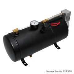 トラック用 NEW ホーンメイト 12/24V コンプレッサー付 エアータンク　自動でエアーが溜まる　コンプレッサー付エアータンクのサムネイル