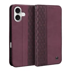 Gedurya iPhone 16 ケース 手帳型 アイフォン16 ケース iPhone 16 手帳型 ケース ひし形柄 iPhone16 ケース 手帳型 マグネット式 スタンド機能 iPhone 16 携帯カバー カード収納 財布型 iPhone 16  0