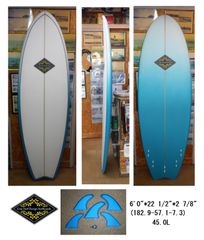 送料無料（一部除く）★2023’　CMC SURF ORIGINAL SURFBOARDS 6'0 　フィン付　ブルー　新品