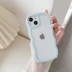 QLTYPRI iPhone 15ケース クリア TPUカバー おしゃれ 韓国 可愛い 透明 薄型 軽量 耐衝撃 スマホケース ワイヤレス充電対応 ストラップホール付き アイフォン 15 ケース 6.1インチ 対応 - ライトブルー 0