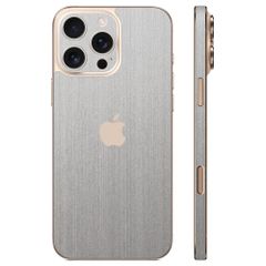 wraplus スキンシール iPhone16 Pro Max 対応 [シルバーブラッシュメタル]