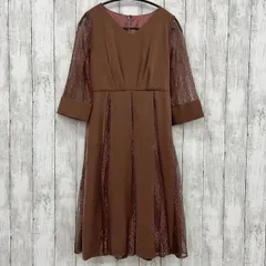 【 Dorry Doll 】ドリードール フィット＆フレアワンピース 花柄ボーダーレース