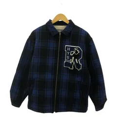 【中古】HYSTERIC GLAMOUR　裏ボアジャケット チェック ブルゾン　02233AB15　ブルー　サイズM ヒステリックグラマー ブラック[17]