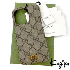 ✨極美品✨ グッチ GGスプリーム柄 オフィディア 14pro アイフォンケース 新品 GUCCI グッチ iPhone 14Pro ケース スマホケース オフィディア GG