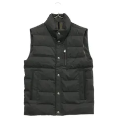 MONCLER (モンクレール) 18AW TARNAC GILET D20914338000 549TZ ウールポリ ロゴプレート付きダウンベスト グレー