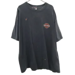 HARLEY DAVIDSON ハーレーダビッドソン 半袖 Tシャツ 3XL 黒 ビックサイズ メンズ 古着
