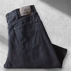 ■古着 Wrangler ラングラー ブラックジーンズ デニム W36L30【L5194】
