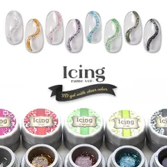 【送料無料】アイシングジェル クリア ラメ入り ぷっくり 3Dアート カラージェル | カラー ポリッシュ ネイルジェル アートジェル ジェルネイル用品 爪 カラージェルネイル ジェルネイルアート ネイル工房【ラメアイシング】