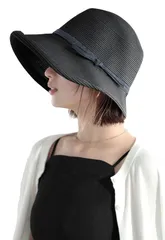 【特価セール】[LittleAndMore]UVカット99% 帽子 レディース 麦わら帽子 【国内専門機関認証済みUPF50+つば広x小顔効果x折りたたみ可能】