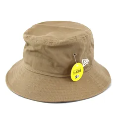 【ニューエラ正規品】KIDS 子供用 ニューエラ  帽子 バケットハット Kid's バケット01 コットン カーキ x ホワイト(商品番号：13108929)