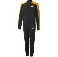 プーマPUMAジュニアポリ上下★黒xオレンジ140新品