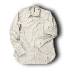 【新品】 DNL ／ ディーエヌエル　長袖シャツ イタリア製 Slim Fit 綿 コットン ストライプ シャツ ブラウン ビジネスシャル カジュアルシャツ ワイシャツ ｜ オールシーズン