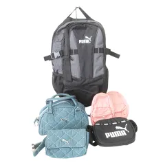 プーマ PUMA タグ付き有 6点 セット おまとめ ショルダー ウエストバッグ リュックサック デニム鞄 カバン ポーチ マルチカラー ■GY99