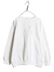 【お得なクーポン配布中!】 80s チャップス ラルフローレン ビッグ ロゴ 刺繍 スウェット メンズ XL 小さめ L ヴィンテージ ポロ トレーナー 裏起毛 ヘビーウェイト 白