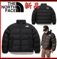 ノースフェイス　ダウンジャケット　中綿ジャケット　新品　韓国限定　海外限定　黒　フーディー付き　フーディー収納