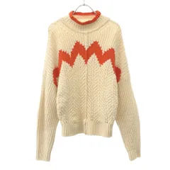 ISABEL MARANT イザベルマラン 19SS マルチファブリックモックネックニットセーター  アイボリー×オレンジ 36のサムネイル