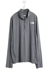 【お得なクーポン配布中!】 ノースフェイス ハーフジップ 長袖 Tシャツ メンズ XL 古着 ロンT ハイネック ストレッチ インナー カットソー ストレッチ 大きいサイズ 灰