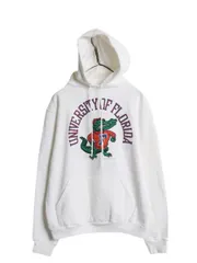 【お得なクーポン配布中!】 80s USA製 ラッセル カレッジ プリント スウェット フード パーカー メンズ レディース M ヴィンテージ 裏起毛 プルオーバー キャラクター