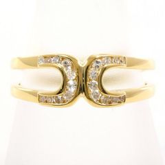 18K　YG　リング　ring　指輪　13号　ダイヤ　総重量約3.9g