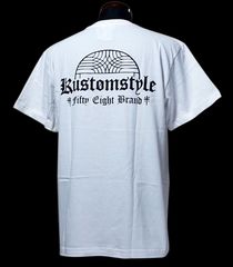 kustomstyle×FIFTY EIGHT カスタムスタイル×フィフティーエイト Tシャツ (KSFE003TWH) WHITTIER T-shirt カラー：ホワイト 5,500円(内税)