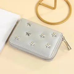 ☆ シルバー ☆ カードケース カード入れ かわいい コンパクト cardcase026 カードケース カード入れ コンパクト じゃばら 財布 サイフ お財布 ミニ ミニ財布 小さめ コインケース お札入れ お札 カード 名刺 レディース かわいい