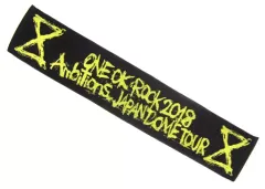 【中古】タオル・手ぬぐい(男性) ONE OK ROCK マフラータオル(ブラック) 「ONE OK ROCK 2018 AMBITIONS JAPAN DOME TOUR」