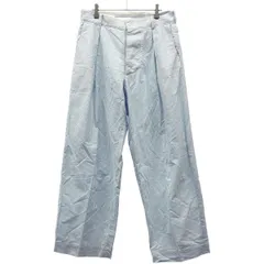ES:S エス 24SS IN-TUCK BAGGY PANTS ストライプタックバギーパンツ 24BPCT-THCOX-803 ブルー ホワイト 3