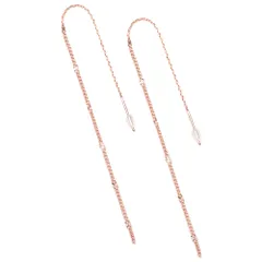 【ピンクゴールド×ピアス】[Cream dot. クリームドット公式] ピアス レディース アメリカン 金属アレルギー ニッケルフリー ライン 揺れる ロング チェーン 上品 エレガント シンプル 結婚式 パーティー 二次会