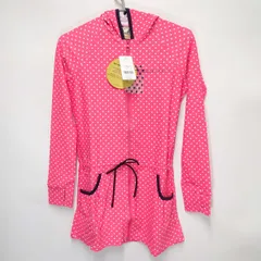 【未使用】オーシャンパシフィック ジップ ラッシュガード UPF50+ UV パーカー 水玉 S PK 523487 レディース Ocean Pacific