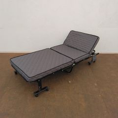 【送料無料！】 シングル 折りたたみベッド マットレス付き セミシングル グレー 高さにこだわった折りたたみベッド ベッド ベッドマット ベッド台 一人暮らし ワンルーム