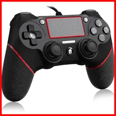 【残りあと僅か！！】P4 有線 コントローラー プレステ4 ゲームパッド アップグレード版 USB接続 二重振動 人間工学 高耐久ボタン P3/PC/P4/対応 日本語説明書付き