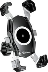 【Kaedear公式(カエディア】バイク スマホホルダー バイク用スマホホルダー 携帯ホルダー スマホ ホルダー スタンド スマートフォン iphone アイフォン 原付 オートバイ 自転車 振動吸収マウント対応 クイックホールド 手裏剣 KDR-M22C