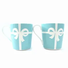 ティファニー TIFFANY & CO. ブルーボックス マグカップ ペア リボン 食器 ティファニーブルー