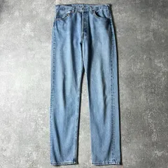 90s USA製 Levis 501 ストレート デニム パンツ 33 34 / 90年代 アメリカ製 オールド リーバイス ジーンズ ジーパン 脇割り