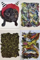 【中古】ポストカード 大野智(嵐) A6ポストカード4枚セットB 「FREESTYLE 2020 大野智 作品展」