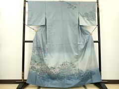 平和屋着物○本場大島紬 9マルキ 色紙重ね草花文 中江絹織物謹製 証紙  