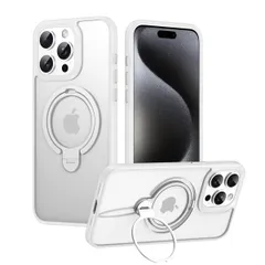 【数量限定】クリア 透明 耐衝撃 リングケース 14 13 アイフォン マグセーフケース透明 フラット収納リング 定点360度回転 縦置き Magsafe対応 ケース iPhone14 iPhone13 ダブルリング 2024新登場