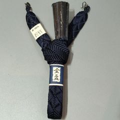 （22）羽織紐　平打ち　正絹　紺藍※ お色味は大変難しい為現物優先でお願い致します。