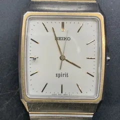 I362 不動 SEIKO セイコー SEIKO セイコー スピリット メンズ腕時計 シルバー ベルト社外 クォーツ 5E31-5A70 ※リューズ抜けジャンク