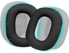 【在庫処分】SOULWIT イヤーパッドカバー ヘッドパッドケース AirPods Max ヘッドホン 用 保護ケース 柔らかいシリコン 劣化防止 防塵 防汗 頑丈 洗える (ブラック-1ペア)