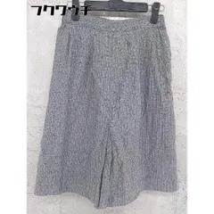 ◇ nano universe ナノ ユニバース ストライプ ハーフ パンツ サイズ36 グレー レディース 【中古】 【1002801884383】のサムネイル