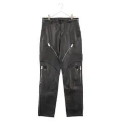 MONCLER (モンクレール) 21AW×1017 ALYX 9SM Zip Trim Leather Pants アリクス ジップ トリム レザーパンツ ブラック G209Y2A00001のサムネイル