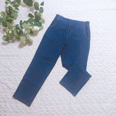 《USPP》ユーエスピーピー（M）ウエストゴムキャット刺繍リラックスデニムパンツ